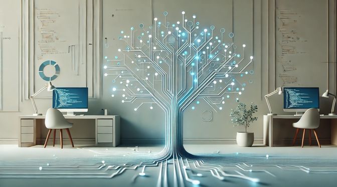 A visualization of the Abstract Syntax Tree with electric circuits