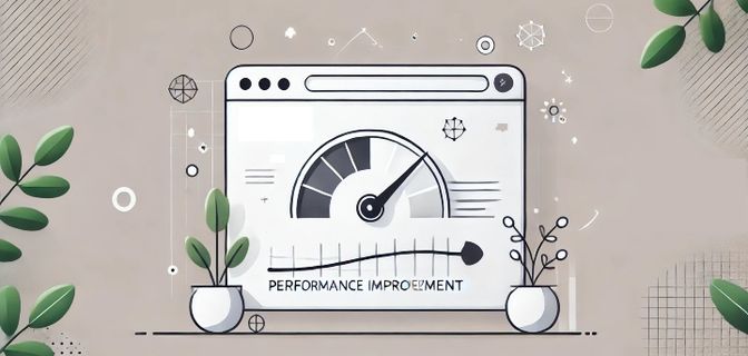 website with a performance report showing improvements over time